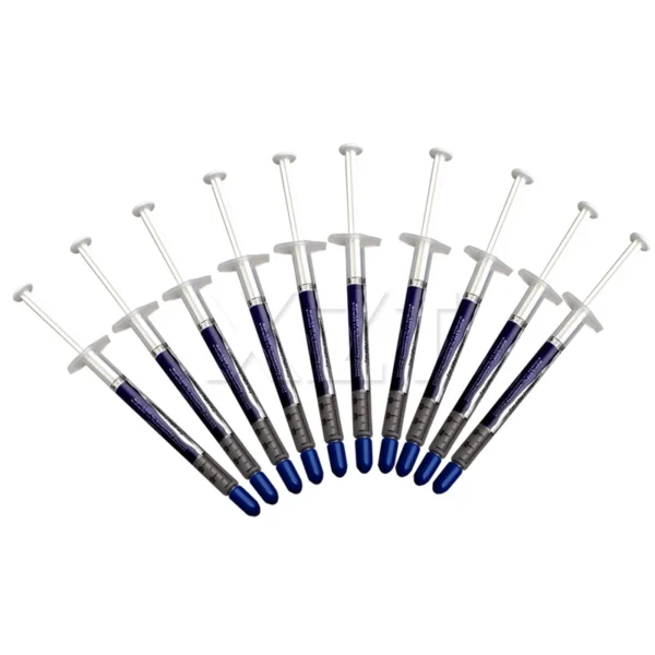 Disipador térmico de silicona para CPU, pasta de disipador de calor, gris y plateado, 1g, 10 unidades por lote, 10%