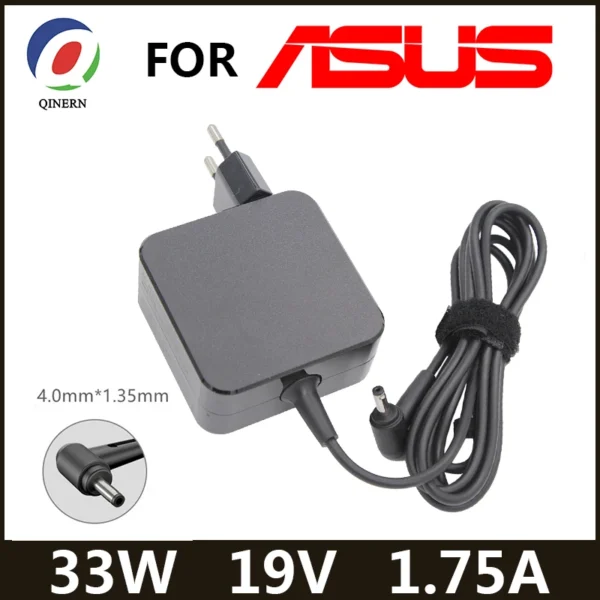 19V 1.75A 33W 4,0*1,35mm AC cargador de ordenador portátil adaptador de corriente para ASUS ADP-33AW S200E X202E X201E Q200 S200L S220 X453M F453 X403M
