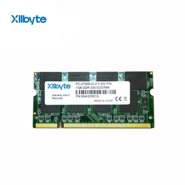 Xllbyte-memoria RAM sellada SODIMM DDR para ordenador portátil, 333Mhz, 1GB, PC-2700, buena calidad, compatible con todas las placas base