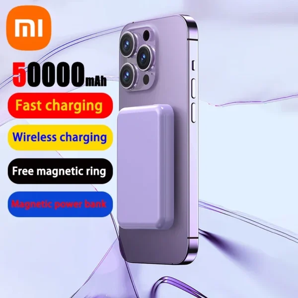 Xiaomi Power Bank 50000mah banco de energía magnético carga rápida carga inalámbrica teléfono móvil batería externa para Iphone Samsung